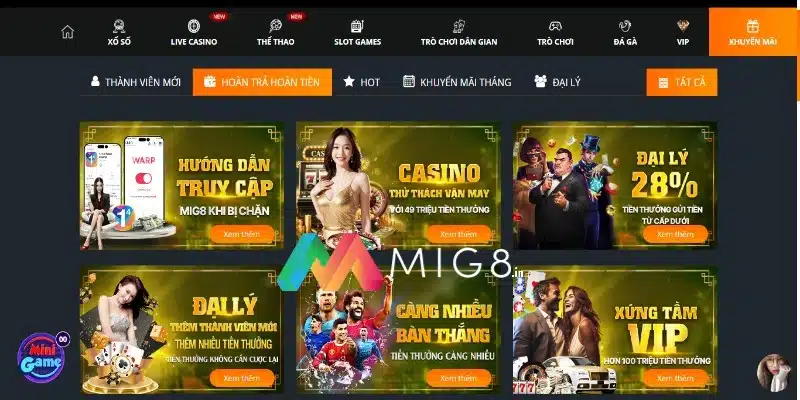 Đánh giá Mig8 chuyên nghiệp qua khuyến mãi tặng thưởng